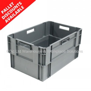 Standard Euro Box 60cm Solid Sides & Base 50 Litre